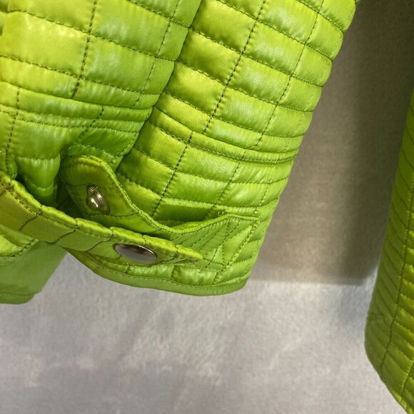 NEW Chicos Additions Green Quilted Zip Up Spring Jacket Size 2 (Large) Telluride - Picture 12 of 15